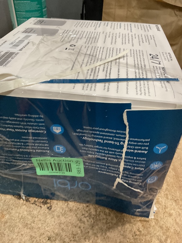 Photo 1 of *unable to tested* NETGEAR Orbi Whole Home Tri-Band WiFi 6 Mesh Network System (RBK752P) – Router with 1 Satellite Extender, Security Features, Coverage up to 5,000 sq. ft., 75 Devices, AX5200 802.11ax (Up to 5.2Gbps)