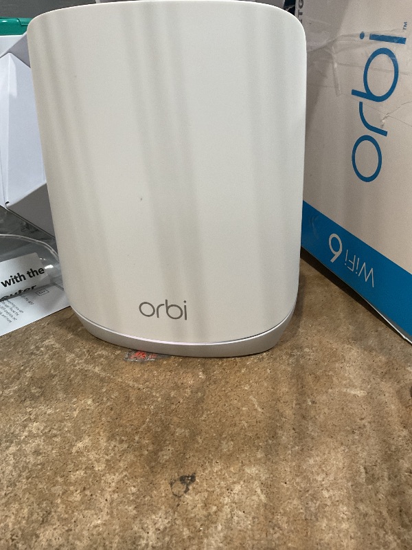 Photo 1 of *unable to tested* NETGEAR Orbi Whole Home Tri-Band WiFi 6 Mesh Network System (RBK752P) – Router with 1 Satellite Extender, Security Features, Coverage up to 5,000 sq. ft., 75 Devices, AX5200 802.11ax (Up to 5.2Gbps)