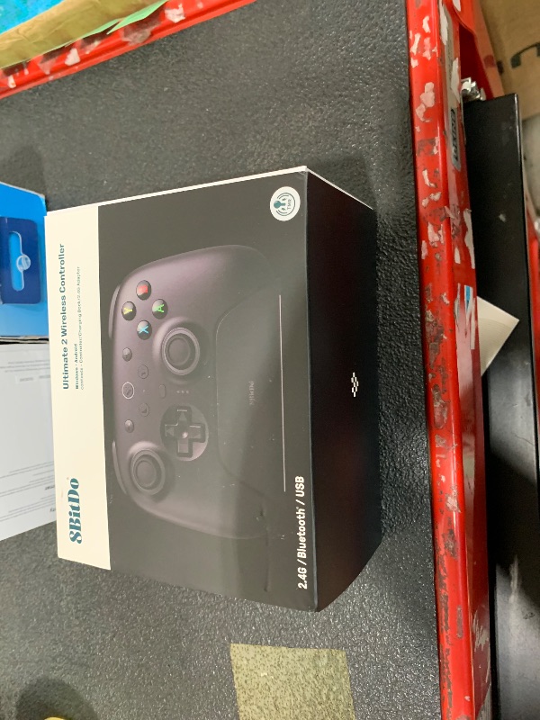 Photo 1 of 8BitDo Ultimate 2 Wireless Controller for Windows & Android, Gaming Controller with TMR Joysticks, Switchable Hall Effect/Tactile Triggers, RGB Fire Ring, 8Speed Wireless Tech, Black