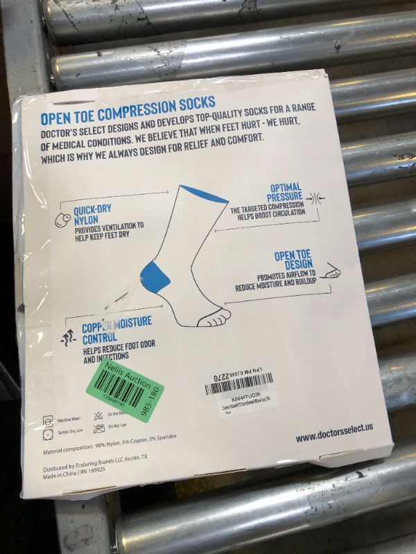 Photo 1 of Doctor's Select 3 Pairs Copper Toeless Compression Socks for Men - 20-30 mmHg Compression Socks Men Open Toe, Toeless Socks, Black with Copper