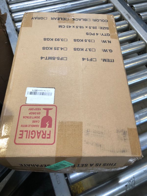 Photo 1 of YFXCVSL Clear Storage Bins with Lid 24Qt, 4 Pack Stackable Storage Bins, Acrylic Organizers, Plastic Multifunctional Folding for Bedroom, Living Room, Office