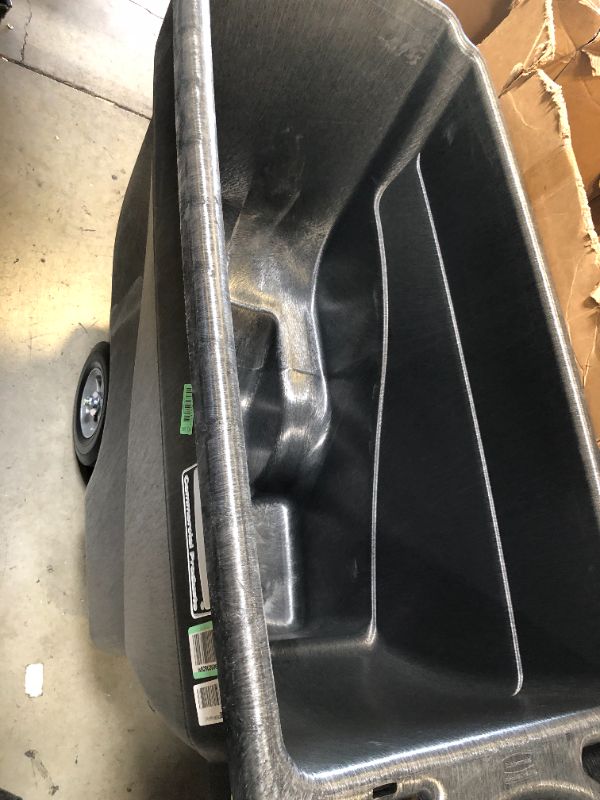 Photo 1 of Rubbermaid Commercial Products Tilt Dump Truck/Trash Cart/Garbage Collection/Recycling, 850 lbs 1/2 Cubic Yard Heavy Load Capacity with Wheels, Black, Office/Warehouse/Facility Management