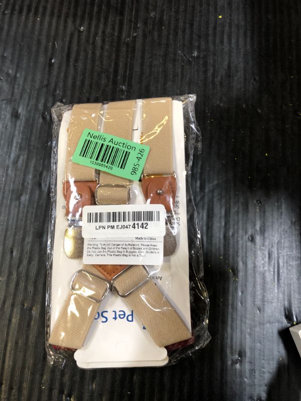 Photo 1 of Pet Soft Dog Suspenders 2 Pieces Female Dog Diaper Suspenders for Dogs Diaper Keeper Suspender for Dogs Skirt, Doggy Dress (Brown & Burgundy, M/L)