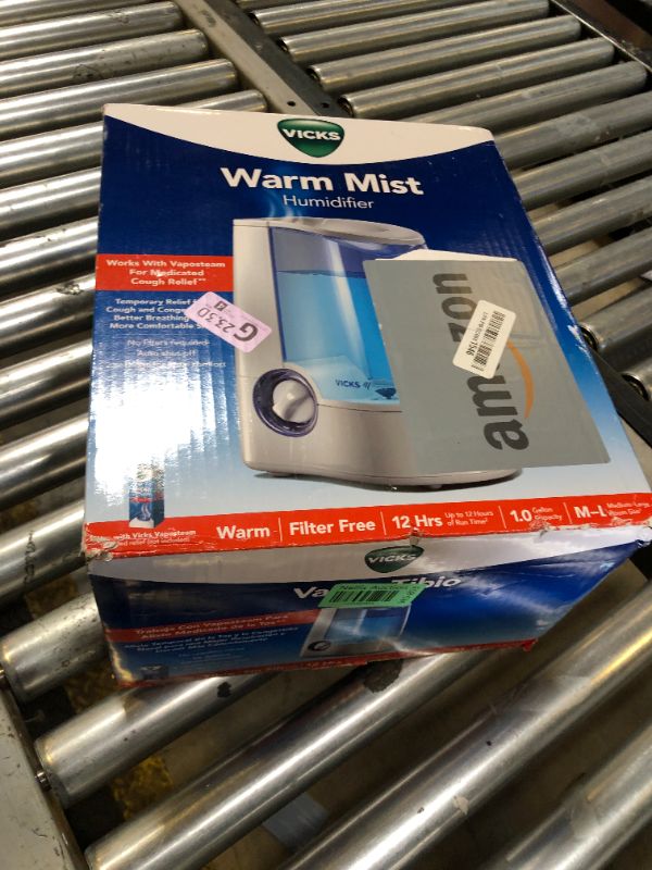 Photo 1 of Vicks Warm Mist Humidifier - Air Humidifier for Bedroom, Home & Large Room, Baby, Kids and Adults Soothing Steam Vaporizer for Cough, Congestion, Allergies & Dry Air, VapoSteam Compatible