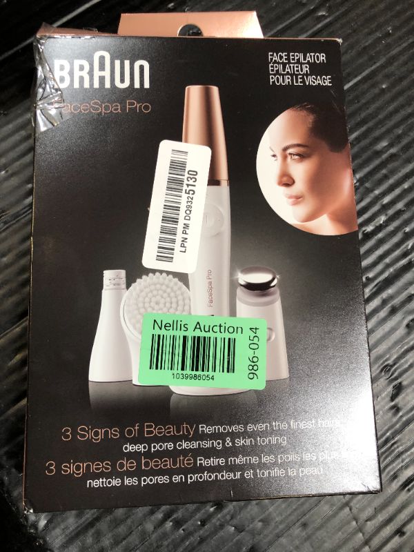 Photo 1 of Braun Face Epilator Facespa Pro 911, Facial Hair Removal for Women, Hair Removal Device, 3-in-1 Epilating, Cleansing Brush and Skin Toning with 3 extras