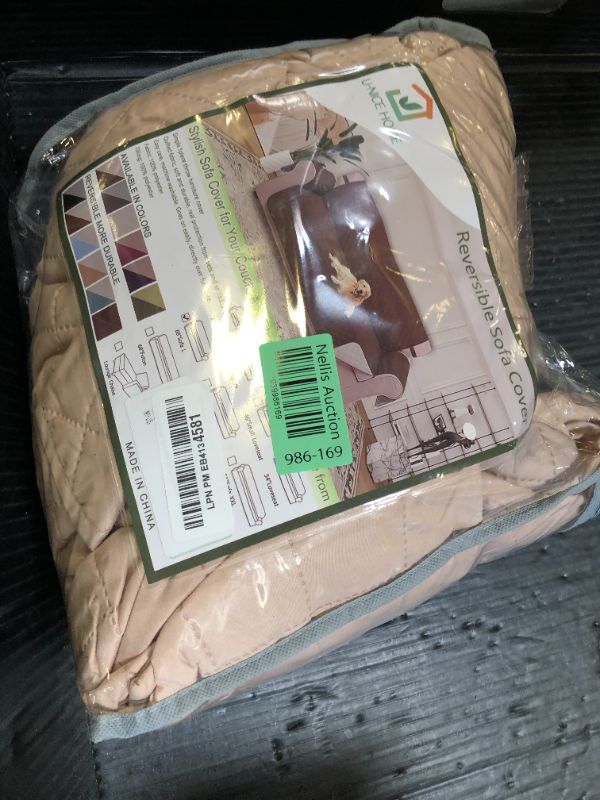 Photo 1 of U-NICE HOME Reversible Sofa Cover Couch Cover for Dogs with Elastic Straps Water Resistant Furniture Protector for Pets Couch Cover for 3 Cushion Couch (Sofa, Sand/Beige)