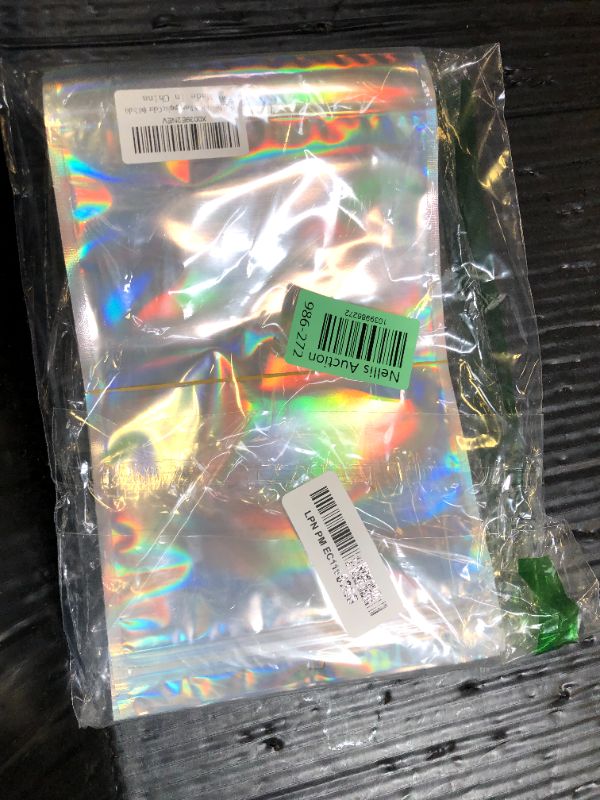 Photo 1 of Trunple Smell Proof Bags & Resealable Foil Pouch Mylar Sample Bag Great for Party Favor Food Storage (Holographic Color) (50pcs-6x9 inch)