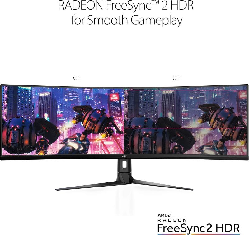 Photo 1 of Asus ROG Strix XG49VQ 49” Curved Gaming FreeSync Monitor 144Hz Dual Full HD HDR Eye Care with DP HDMI Black