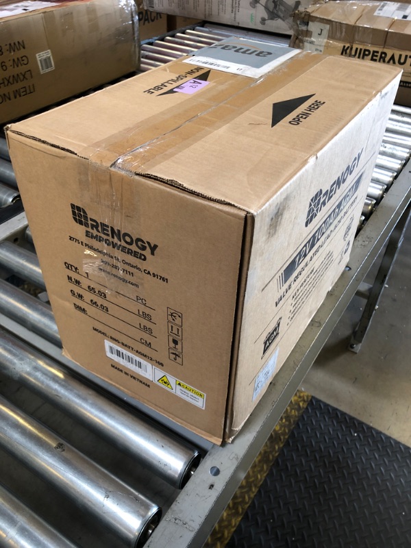 Photo 1 of Renogy Deep Cycle AGM 12 Volt 100Ah Battery, 3% Self-Discharge Rate, 1100A Max Discharge Current, Safe Charge Appliances for RV, Camping, Cabin, Marine and Off-Grid System, Maintenance-Free