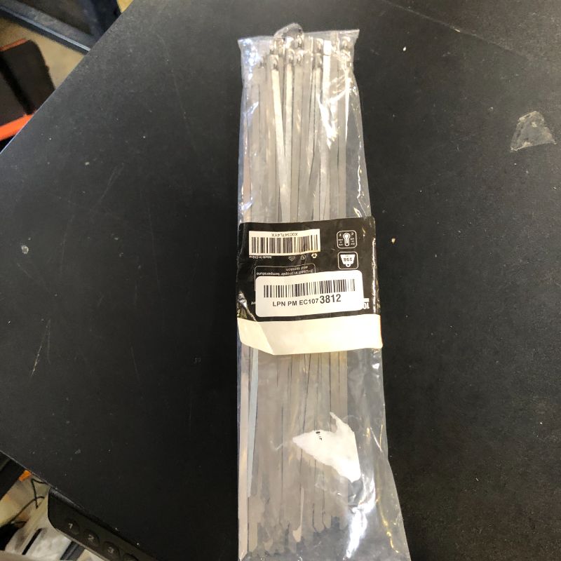 Photo 1 of Sinlon Chain Link fence Ties 100pcs Multi-Purpose Self-Locking Metal Zip Ties Stainless Steel Zip Ties 11.8inch?Suitable For fixed Fence Thermal Insulation Shield Outdoor and Workshop Etc