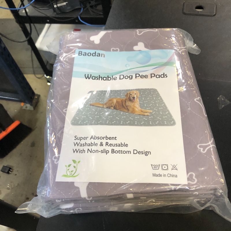 Photo 1 of Baodan Washable Pee Pads for Dogs Large 54" x 54" 2-Pack Reusable Puppy Pads Pet Training Pads, Fast Absorb Dog Mats, Waterproof Whelping Pad, Non-Slip Protects Against Urine Leakage