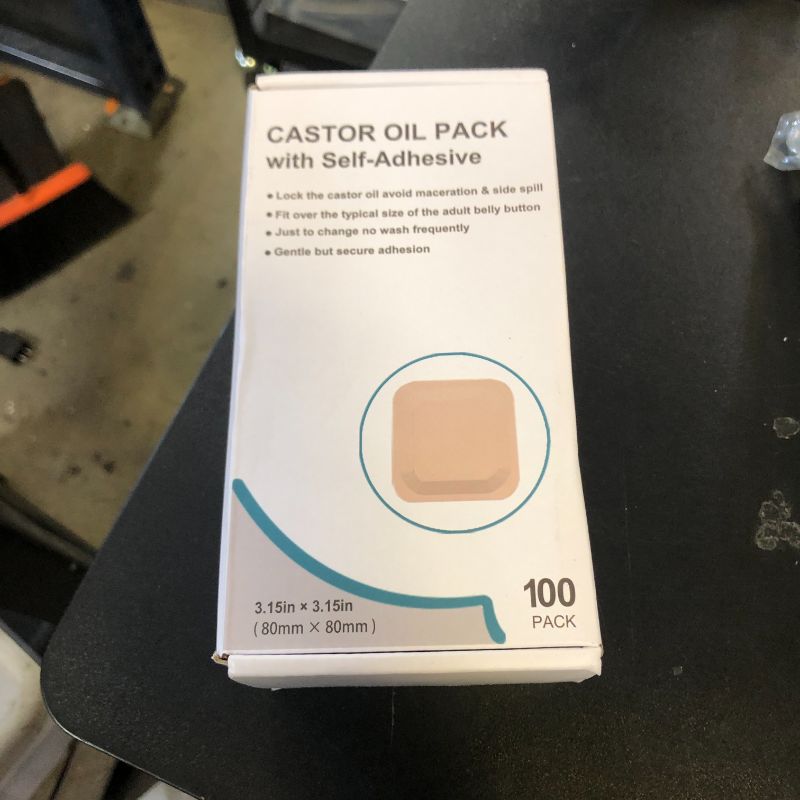 Photo 1 of 100Pcs Castor Oil Organic Belly Button Patches | Hypoallergenic Self-Adhesive Disposable, Anti-Seepage & Breathable | Portable Highly Absorbent Cotton Stickers No Wash(Oil Not Included)