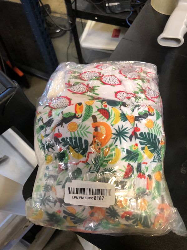 Photo 1 of wegreeco Cloth Diapers 6 Pack with 6 Inserts & 1 Wet Bag, Washable Cloth Diapers for Babies, One Size Adjustable Reusable (Fruits, Animals)