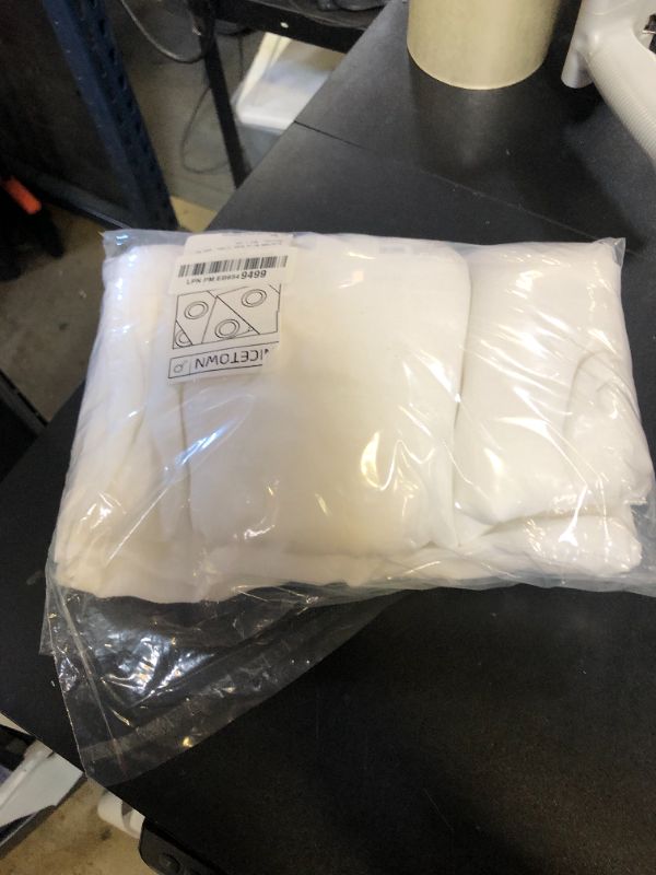 Photo 1 of NICETOWN White Sheer Linen Curtains for Living Room 84 inch Length 2 Panels Set, Grommet Semitransparent Balance Privacy & Light Vertical Flax Sheer Drapes for Bedroom, W52 x L84