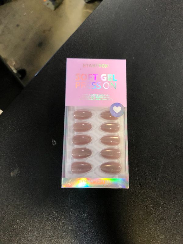 Photo 1 of Press On Nails Short - BTArtbox Almond Press On Nails, Opaque Reusable Stick On Nails, Fake Nail with Nail Glue in 16 Sizes - 30 Nail Kit, Falling Star Cat Eye