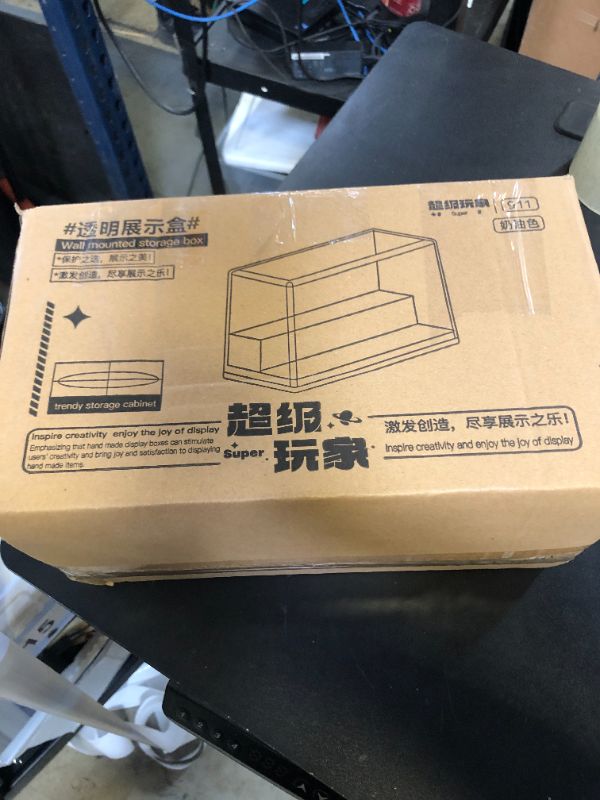 Photo 1 of Display Case for Minifigures Action Figures Blocks, Display Box for PopMart Sonny Angel Figures with Three Layers of Stairs, Gifts for Minifigure Collectors Lovers (Small Size)