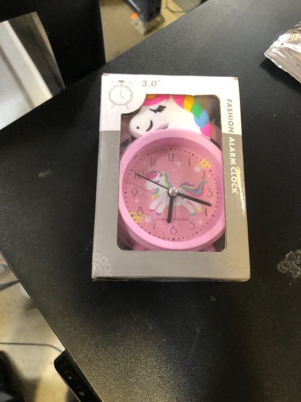 Photo 1 of Unicorn Alarm Clock for Girls Kids, Cute Bedroom Decoration, Non Ticking Silent Second Hand, w/Backlight Super Loud Twin Bell, for Kids Unicorn Gifts (Pink)