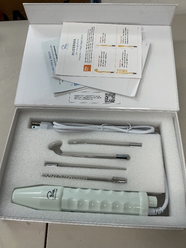 Photo 1 of NuDerma Handheld Skin Therapy Wand Machine w/Neon – Anti-Aging - Skin Tightening - Wrinkle Reducing - Dark Circles – Clarifying - Hair & Scalp Stimulator
