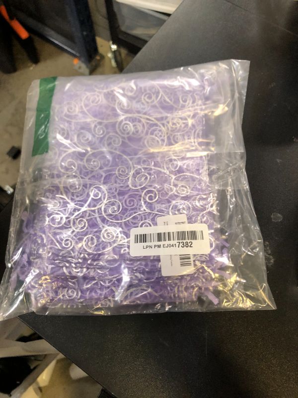 Photo 1 of SUNGULF 50pcs Organza Pouch Bag Drawstring 5"x7" 13x18cm Strong Gift Candy Bag Jewelry Party Wedding Favor (Purple Silver)