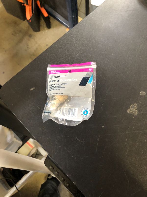 Photo 1 of SharkBite 1/2 Inch Expansion FNPT Adapter Fitting for PEX-A Pipe, Brass Plumbing Fittings, Female NPT Adapter for PEX-A Tubing, UAB072LFA