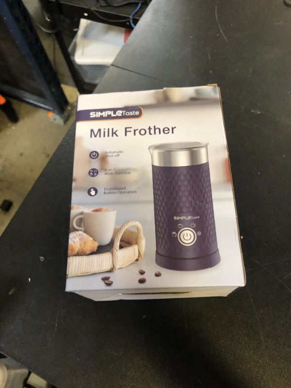 Photo 1 of SIMPLETASTE Milk Frother, 4-in-1 Electric Milk Steamer, Automatic Warm and Cold Foam Maker and Milk Warmer for Latte, Cappuccinos, Macchiato