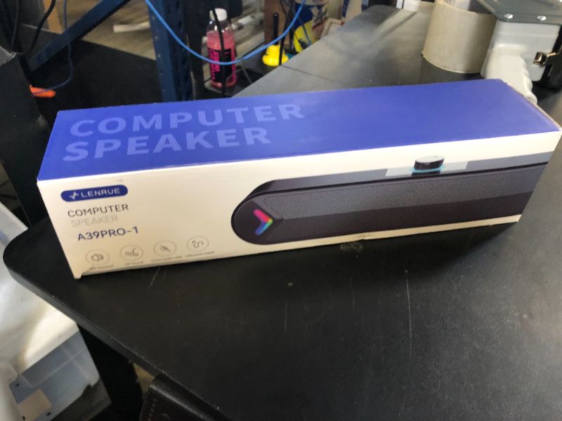Photo 1 of LENRUE Computer Speakers,Wired USB-Powered Sound-bar with 10W Stereo Sound for PC Desktop,Plug-n-Play (A39PRO /Black)