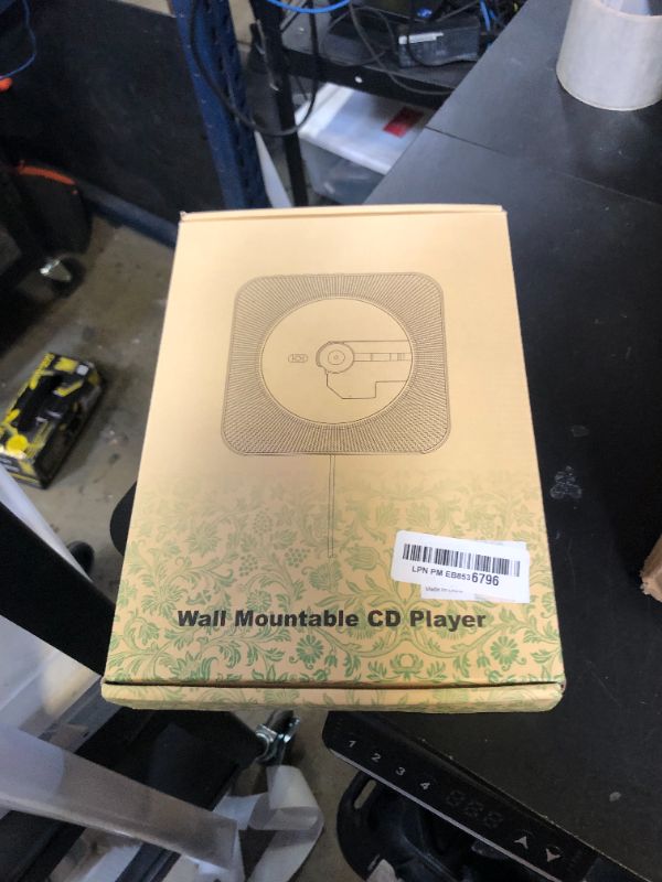 Photo 1 of Portable CD Player with Bluetooth, Qoosea Wall Mountable CD Players Music Player Home Audio Boombox with Remote Control FM Radio Built-in HiFi Speakers LCD Display MP3 Headphone Jack AUX Input Output