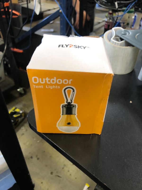 Photo 1 of FLY2SKY Tent Lamp 4 Packs Portable LED Tent Lights Clip Hook Hurricane Emergency Lights LED Camping Lights Bulb Camping Lanterns Camping Equipment for Camping Hiking Backpacking Outage