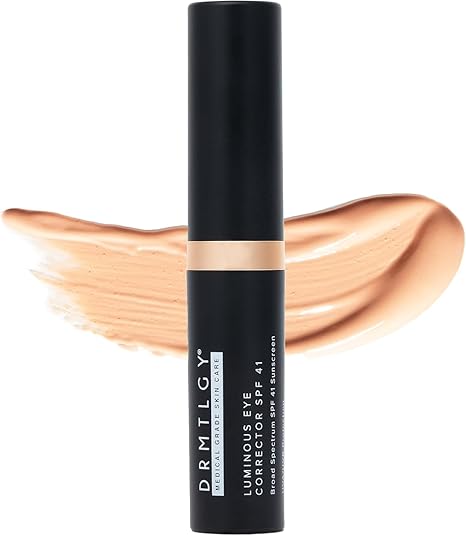 Photo 1 of DRMTLGY Luminous Eye Corrector SPF 41, Under Eye Color Corrector for Dark Circles, Anti-Aging Tinted Eye Cream, Hydrating Eye Serum with Peach Undertone FSA/HSA Eligible, Medium