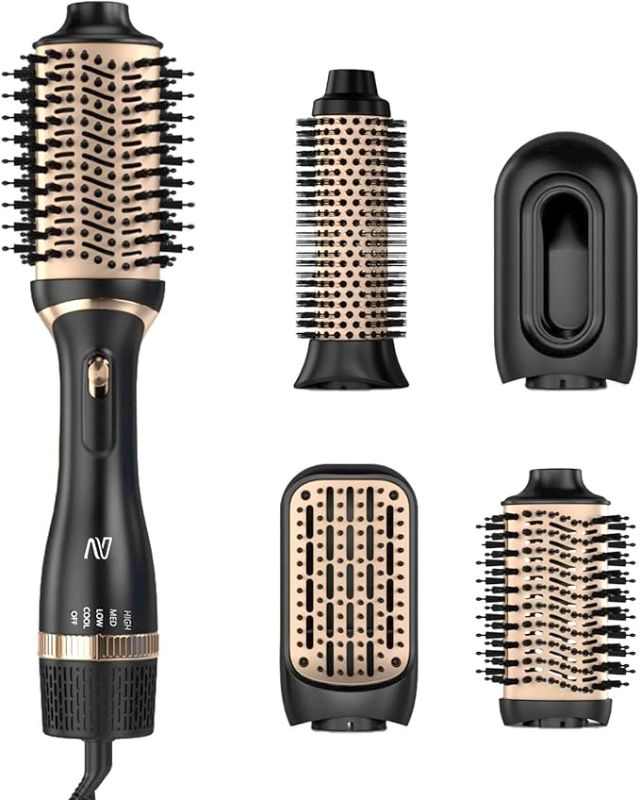 Photo 1 of Hair Dryer Brush, Multifunctional Hot Air Brush with Adjustable Heat Settings for Different Hair Types, Negative Ion Technology & Quick Drying
