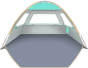 Photo 1 of Gorich Beach Tent Sun Shelter for 3/4-5/6-7/8-10 Person with UPF 50? UV Protection, Lightweight & Easy Setup Beach Shade Canopy, Portable Beach Shade Tent Beach Cabana
