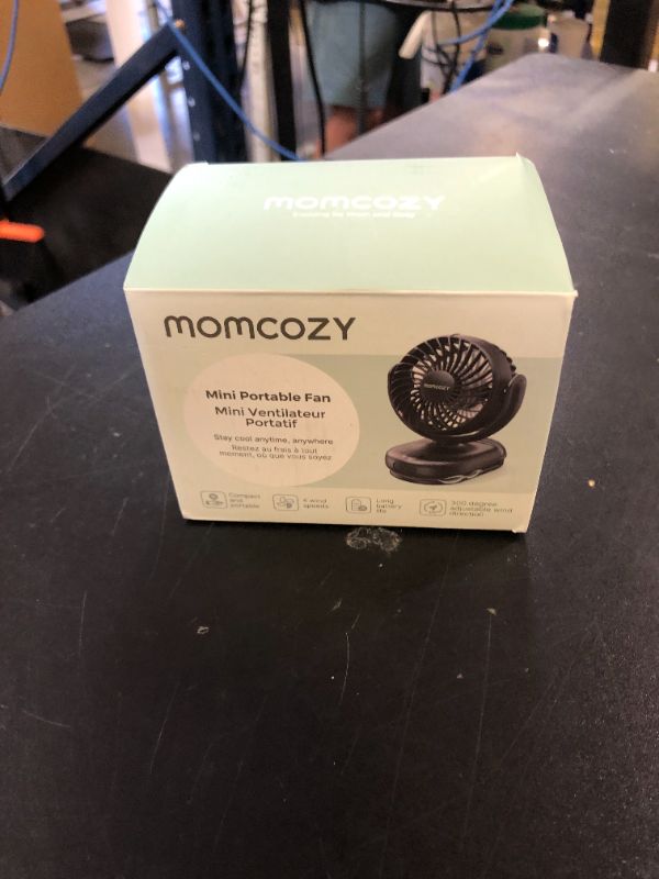 Photo 1 of Momcozy Portable Fan with Clip | 4-Speed Mini-Fan for Carrier | Personal Fans Ultra Lighter 0.26lb | Gaps ?4.5mm | Handheld Cooling | Rechargeable Rotate for Diaper Backpack/Stroller/Carrier/Chair