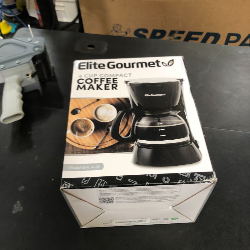 Photo 1 of Elite Gourmet EHC4128 Automatic 4-Cup Brew & Drip Coffee Maker with Pause N Serve, Glass Carafe, Reusable Filter, On/Off Switch, Keep Warm, Water Level Indicator, Black