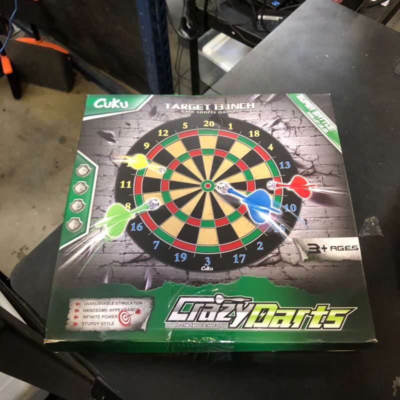 Photo 1 of Magnetic Dart Board - 12pcs Magnetic Darts (Red Green Yellow) - Excellent Indoor Game and Party Games - Magnetic Dart Board Toys Gifts for 5 6 7 8 9 10 11 12 Year Old Boy Kids