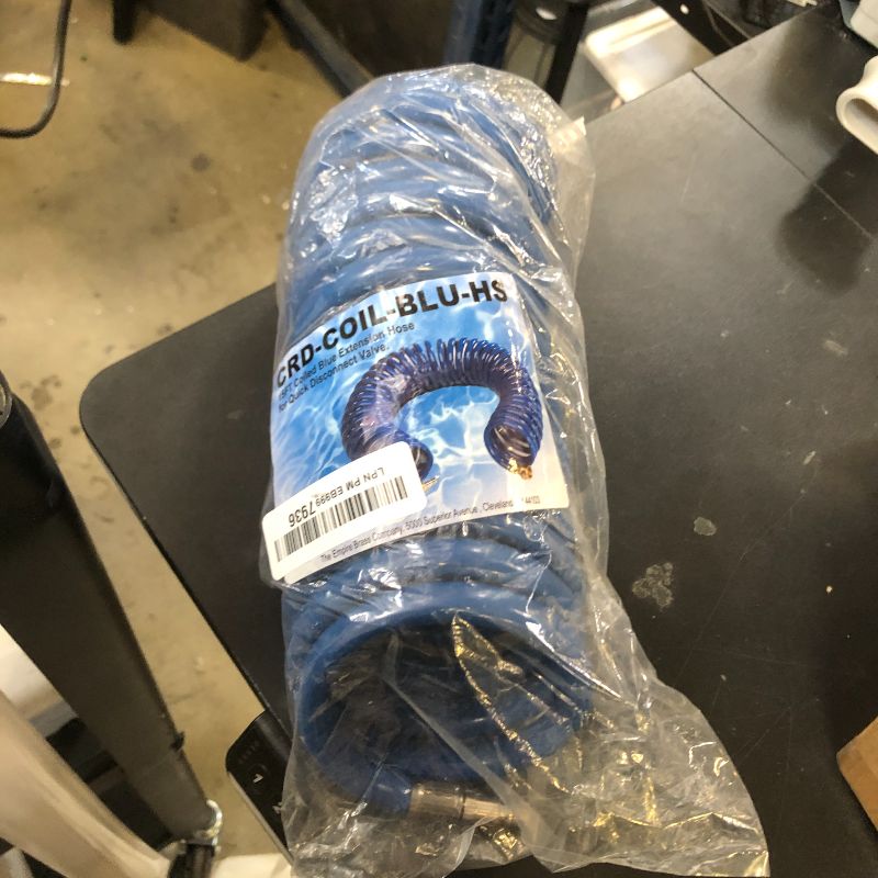 Photo 1 of Empire Brass CRD-Coil-BLU-HS Blue Coiled Extension Hose for Quick Disconnect Valves - 15'