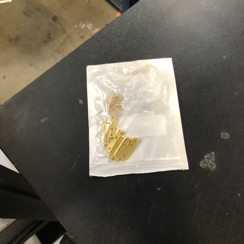 Photo 1 of HINZIC 6 Pcs Small Hinges for Wooden Box 90 Degree Gold Wine Jewelry Box Hinge Chest Case Cabinet Hardware with 24 Screws
