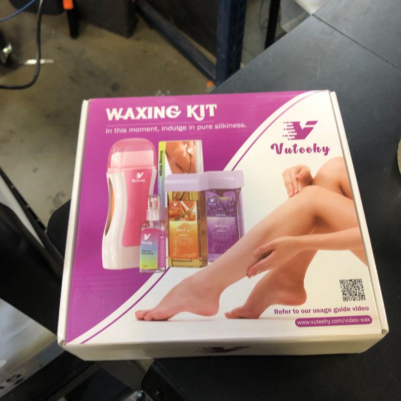 Photo 1 of Vuteehy Roll on Wax Kit, Waxing Kit for Women, Wax Roller Kit for All Skin Types, Wax Roller Waxing Kit for Hair Removal, Gifts for Women, At Home Wax Kit for Larger Areas of the Body