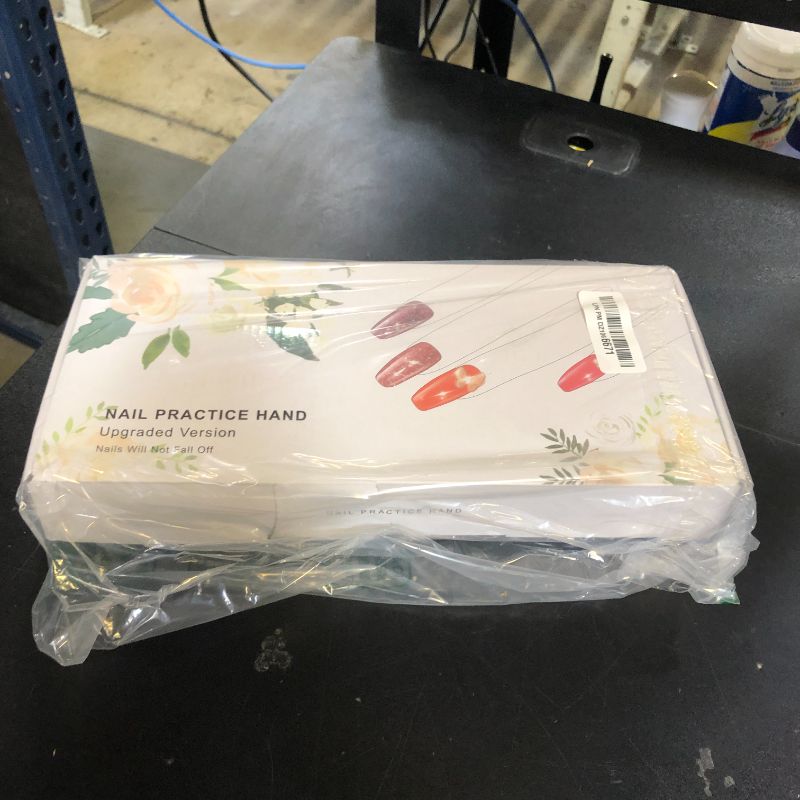 Photo 1 of Practice Hand for Acrylic Nails, Nail Tips Never Fall Off Nail Practice Hands, Fingers Never Break Fake Hand for Nail Practice, Fexible Nail Hand Practice Mannequin Hand with 200 Pcs Nail Tips