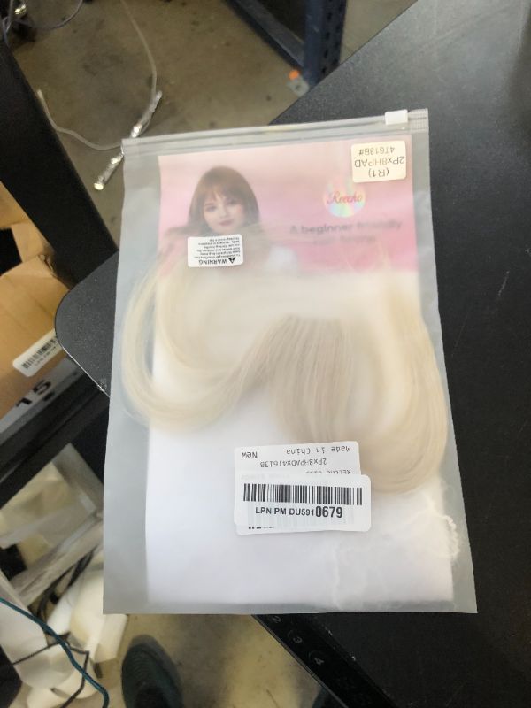 Photo 1 of REECHO Clip in Hair Volumizer, 2PCS 8 Inch Short Thick Hairpieces Adding Extra Volume - Extensions for Women With Thin Fine Hair - Platinum Blonde