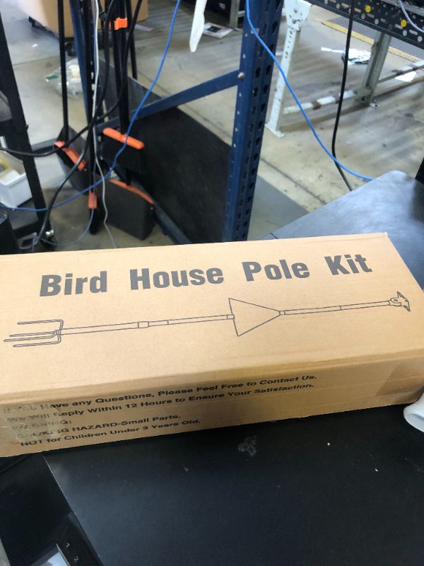 Photo 1 of IOEN 97-Inch Bird Feeder Pole,Adjustable Bird House Pole Stand with Squirrel Baffle,Heavy Duty Adjustable Height Metal Birdfeeder Poles for Outdoor (Bird House Not Included)