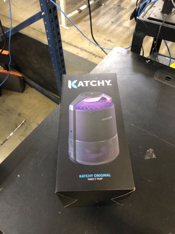 Photo 1 of Katchy Indoor Insect Trap - Catcher & Killer for Mosquitos, Gnats, Moths, Fruit Flies - Non-Zapper Traps for Inside Your Home - Catch Insects Indoors with Suction, Bug Light & Sticky Glue (Black)