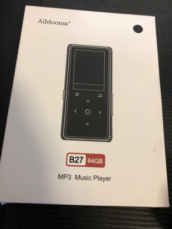 Photo 1 of 64GB MP3 Player with Bluetooth 5.2, AiMoonsa Music Player with Built-in HD Speaker, FM Radio, Voice Recorder, HiFi Sound, E-Book, Earphones Included