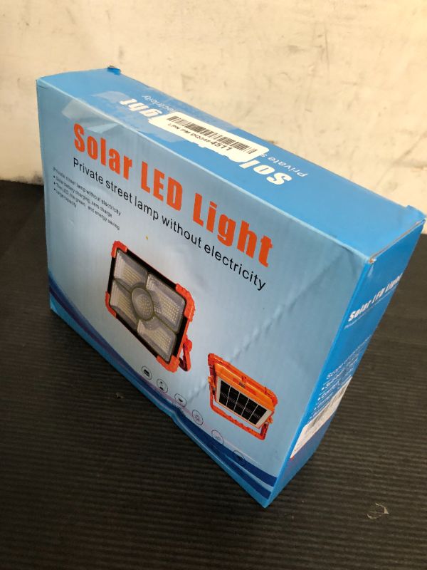 Photo 1 of 100W LED Solar Work Light, 466 LED 10000LM Magnetic Worklight with 5 Modes, 12000mAh Battary Rechargeable, IP66 Waterproof Portable Solar Outdoor Working Light for Emergency, Repair, Camping