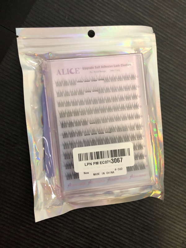 Photo 1 of ALICE Self Adhesive Eyelashes Natural Self Adhesive Lash Clusters No Glue Needed Wispy Reusable Press on Lashes Pre-Glue 10-12mm 120pcs DIY Eyelash Extensions Kit with Lash Tweezers