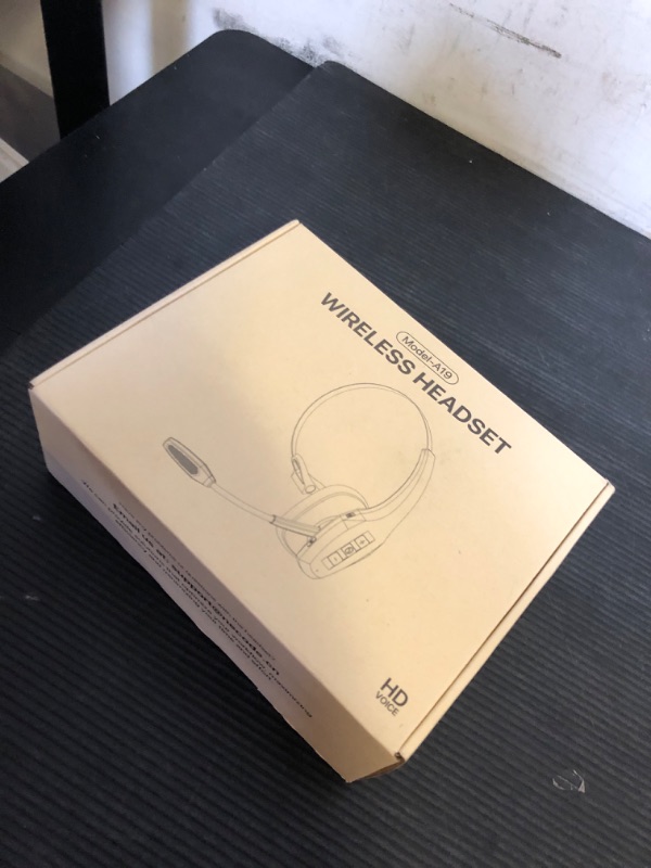 Photo 1 of Trucker Bluetooth Headset, Wireless Headset with Mic, Bluetooth Headsets with Dual Noise Cancelling Microphone & Mute Button, 55Hrs Working Time PC Headsets for Cell Phones, Computer, Truck Driver