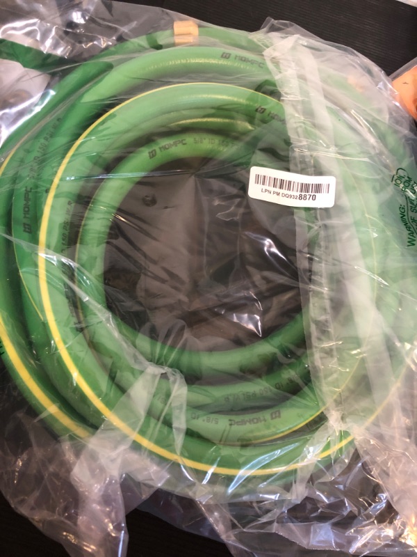 Photo 1 of HQMPC Garden Hose Garden Water Hose 5/8"ID 30 ft Durable PVC Non Kinking Heavy Water Hose with Brass Hose Fittings (5/8"IDx30'(30 FEET))