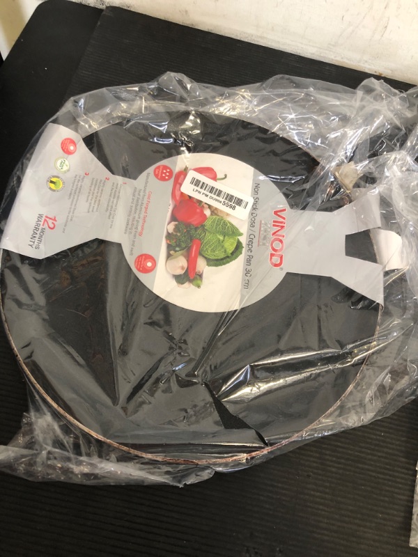 Photo 1 of Vinod 30cm Non-Stick Dosa Tawa/Griddle for Roti, Chapati, 12", (Crepe Pan)