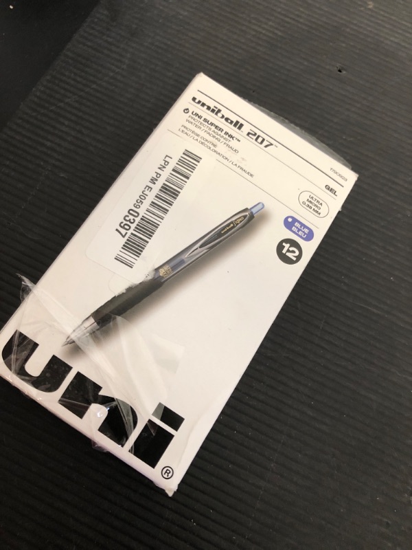 Photo 1 of uniball 207 Signo Gel Ultra Micro Gel Pen, Retractable, Extra-Fine 0.38 Mm, Blue Ink, Smoke Barrel