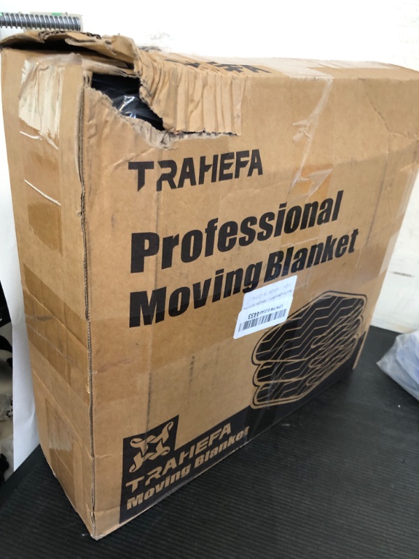 Photo 1 of Trahefa (2 Pack) Moving Blanket 40x72 in, Furniture Blankets for Moving Quilted Packing Moving Blankets Heavy Duty Moving Pads (2pcs 40 * 72in)