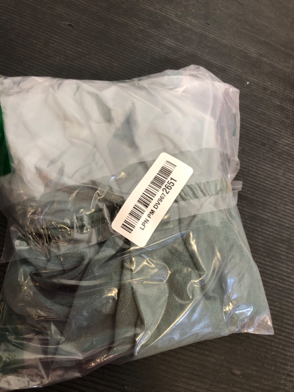 Photo 1 of Size L--CNJFJ Womens Summer Shoulder Tie Strap Babydoll Dress Casual Scoop Neck A-Line Skater Swing Mini Sundress (Army Green, Large)